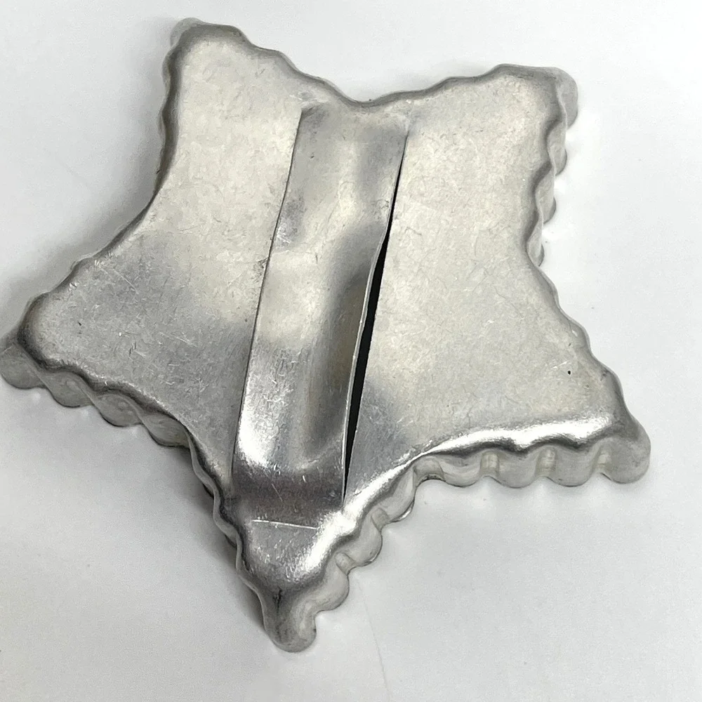 Vintage 1960s Aluminum Cookie Cutters Handles Holidays Christmas Farmhouse